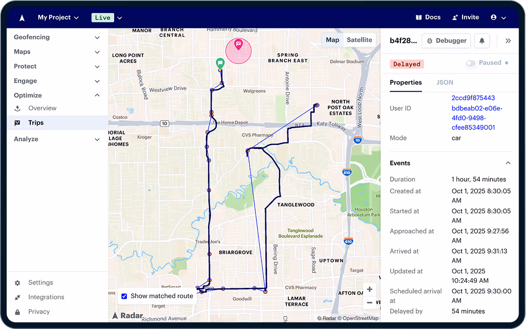 Trip tracking