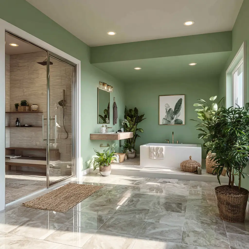 Collage of shower designs for inspiration