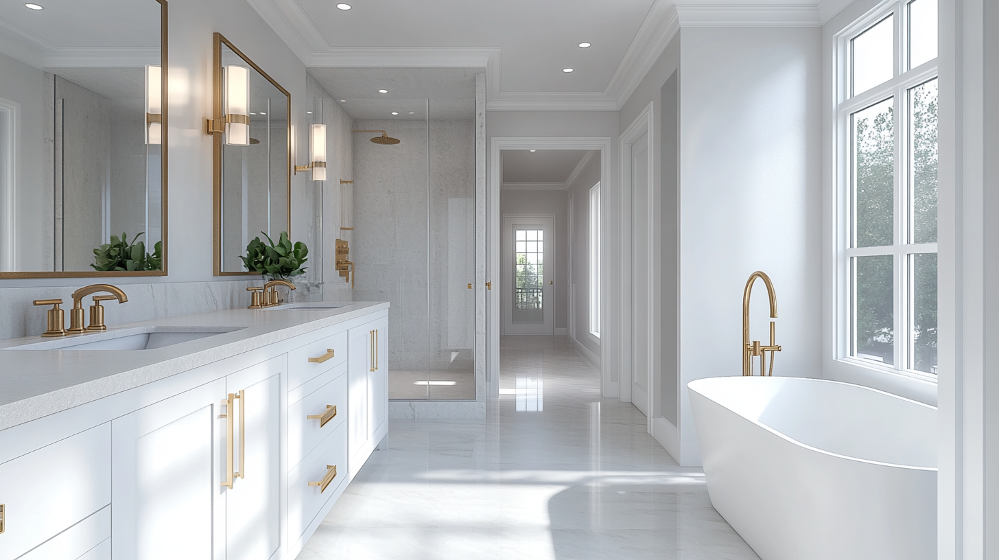 Collage of shower designs for inspiration