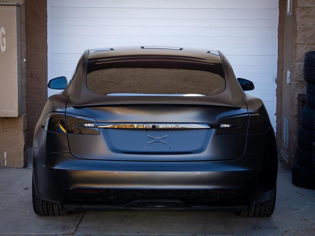 Tesla Model S Plaid Llumar paint protection film