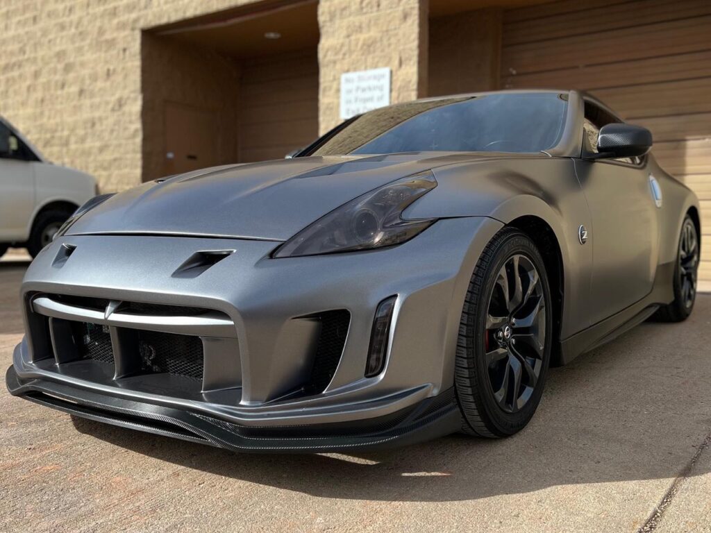Nissan 370Z0 remove & rewrapped in satin dark grey