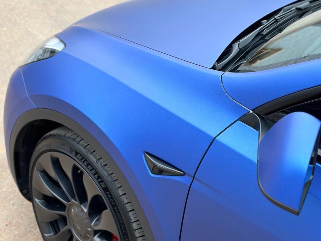 Tesla Model Y Matte Slate vinyl wrap
