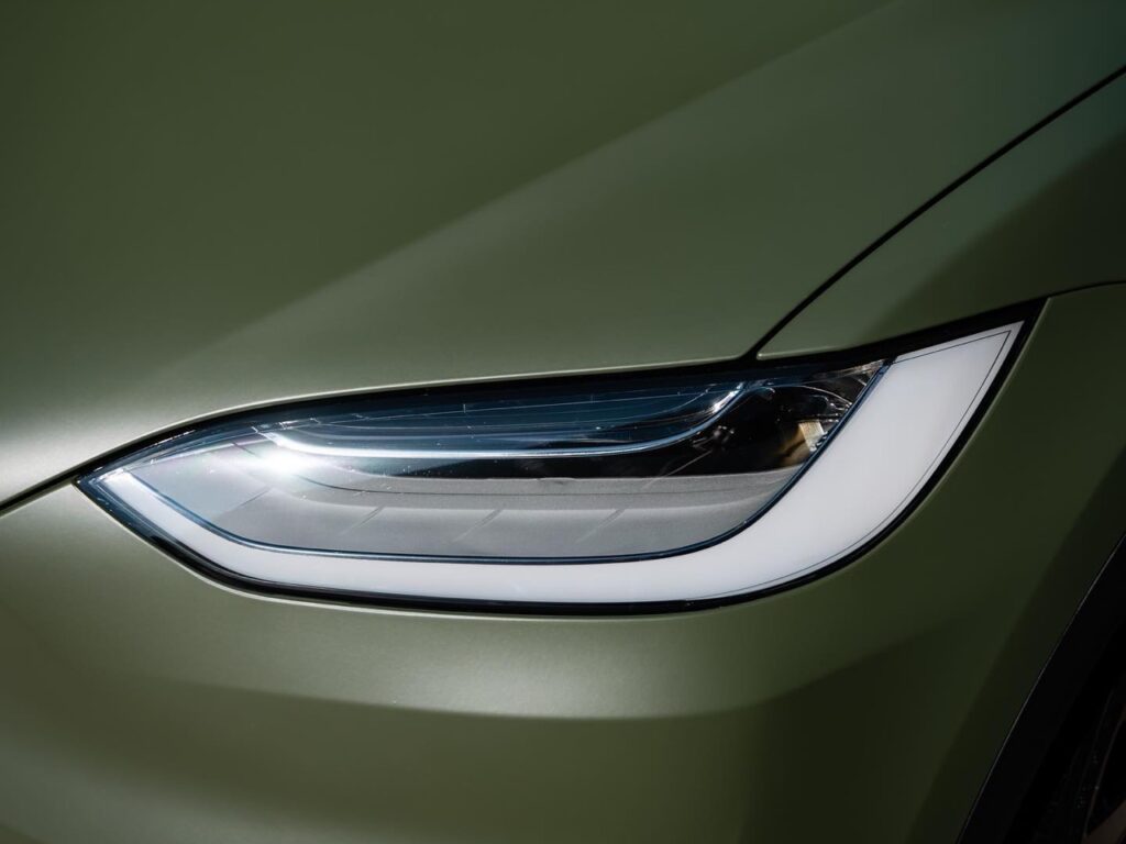 Tesla Model X Matte Military Green wrap