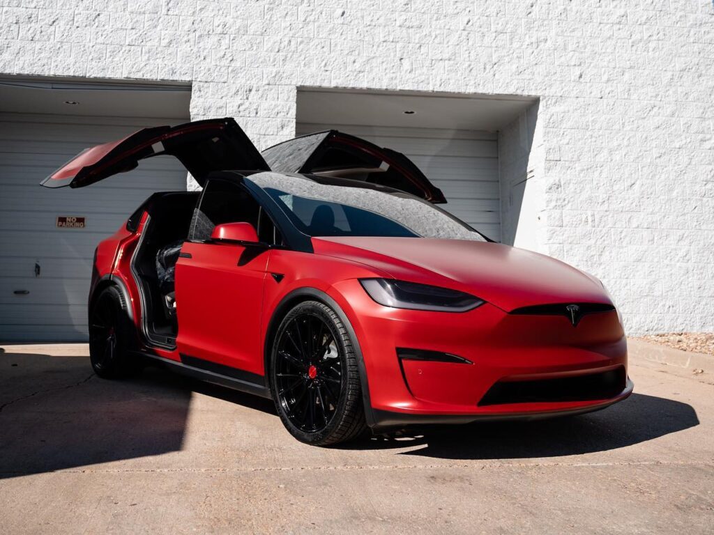 Tesla Model X full body matte paint protection film plus full ceramic plus window tint including the windshield, plus headlight tint
