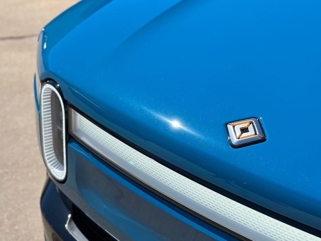 Rivian R1S blue paint protection film
