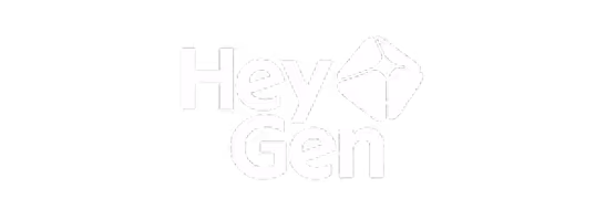 HeyGen company logo featuring the text 'HeyGen' with a stylized diamond shape.
