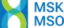 Logo with two interlocking loops beside the letters MSK and MSO in blue.