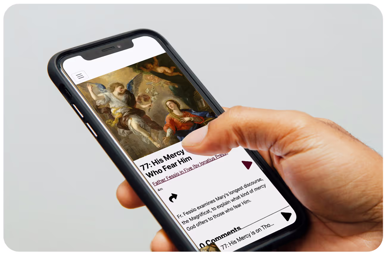 User scrolling through content on an app built using Annunciate