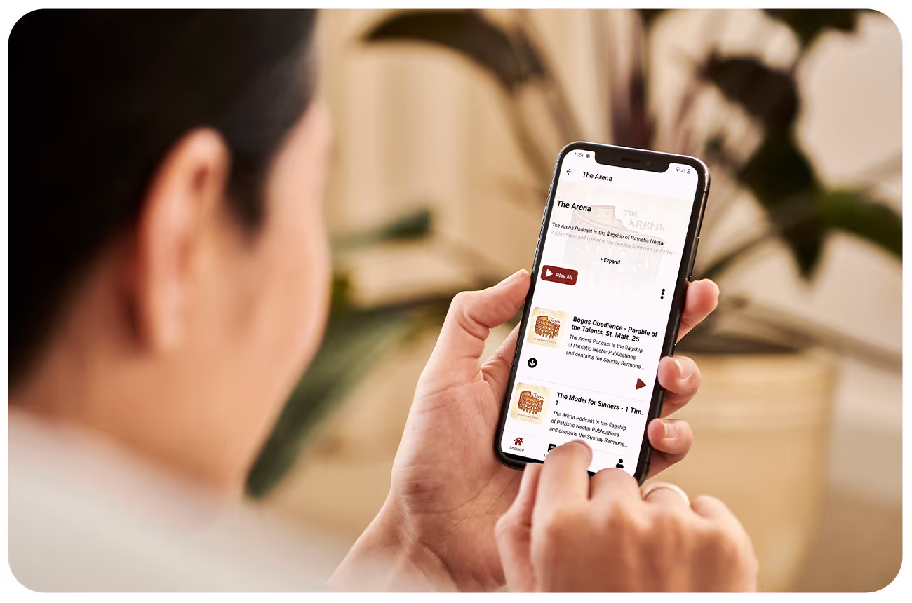 Phone screen with OTT content delivery app