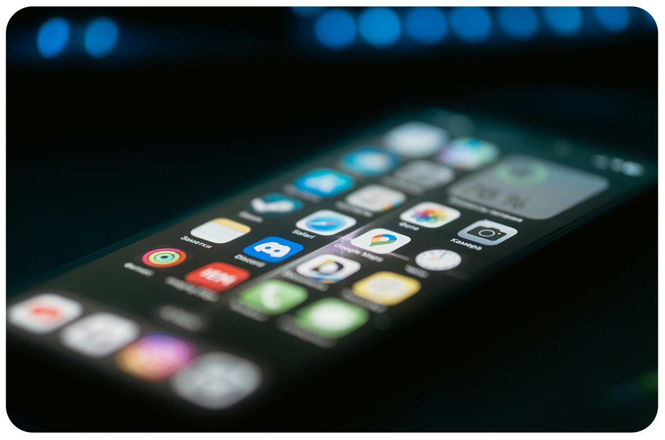 A smartphone screen full of apps