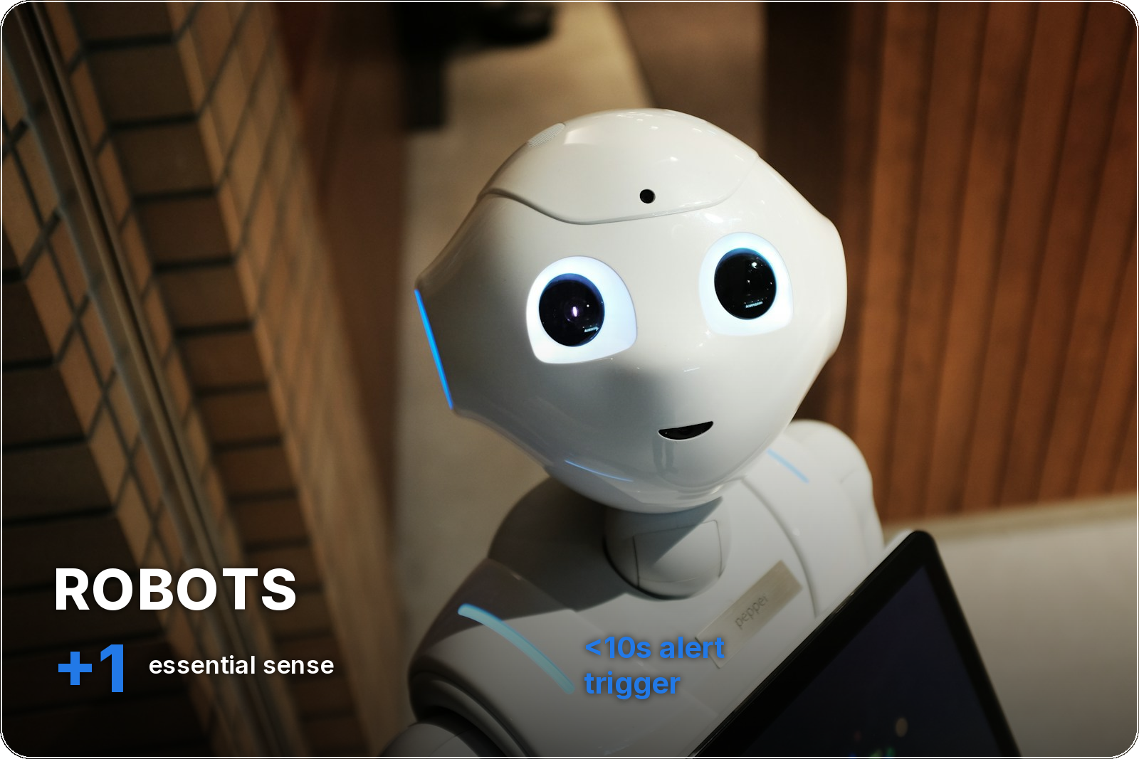 Robots: a friendly white service robot indoors