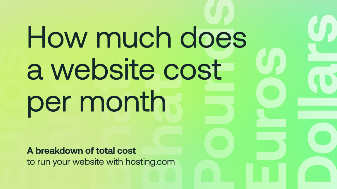 How much does a website cost per month