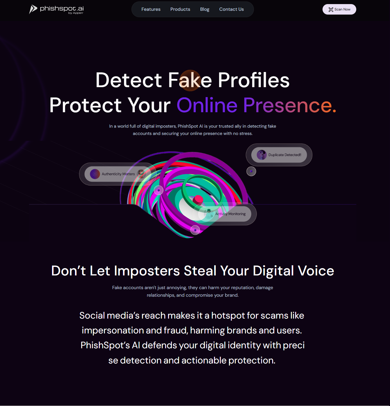 Phishspot.ai- AI tool that detects Fake Accounts