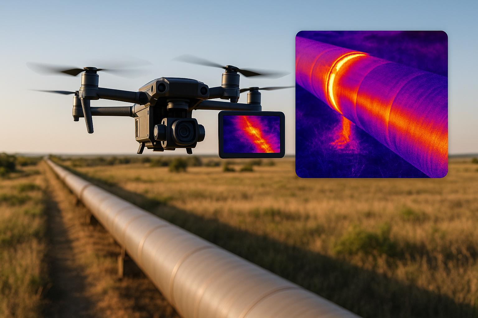 Thermal Imaging Drones for Pipeline Leak Detection