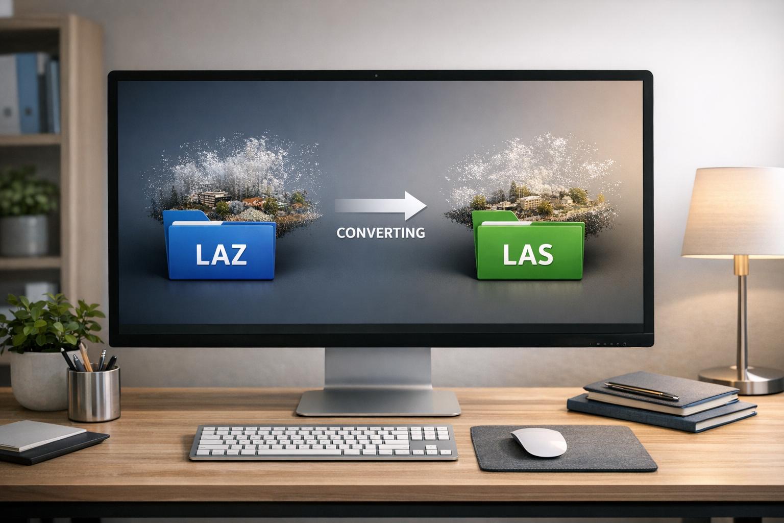 How to Convert LAZ to LAS