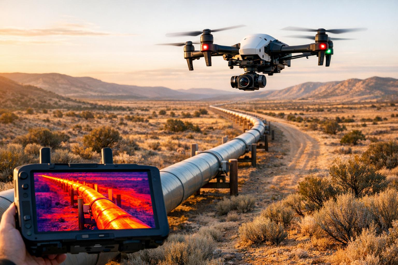 Drone Thermal Imaging for Oil and Gas Pipelines