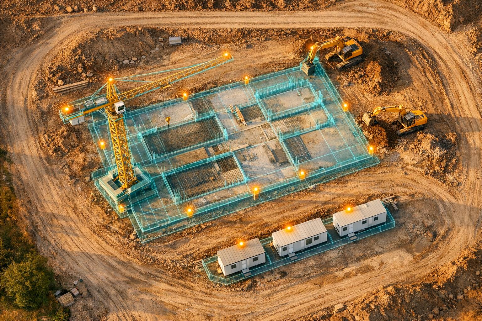 Digital Twins for Construction Site Layouts
