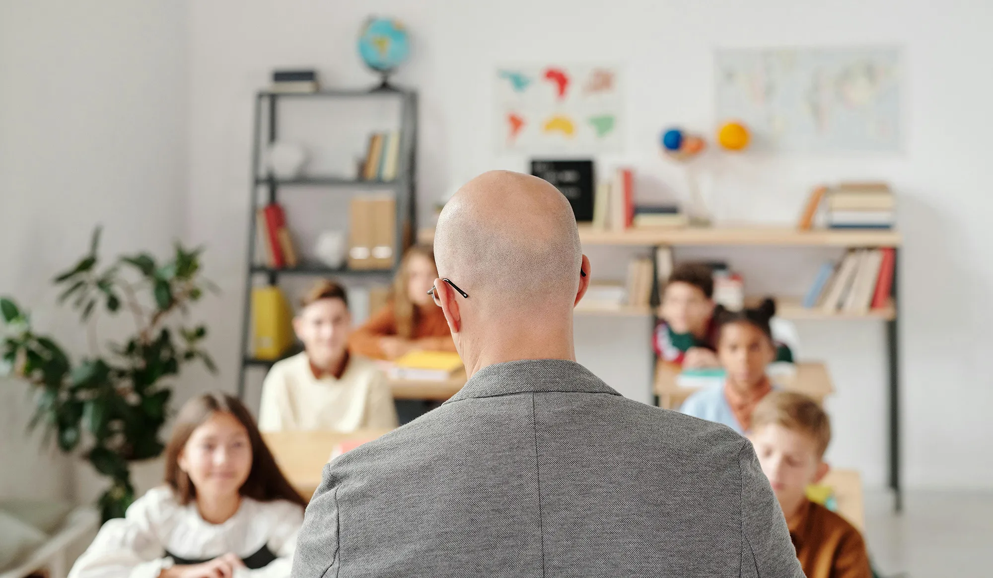 Tacher in classroom