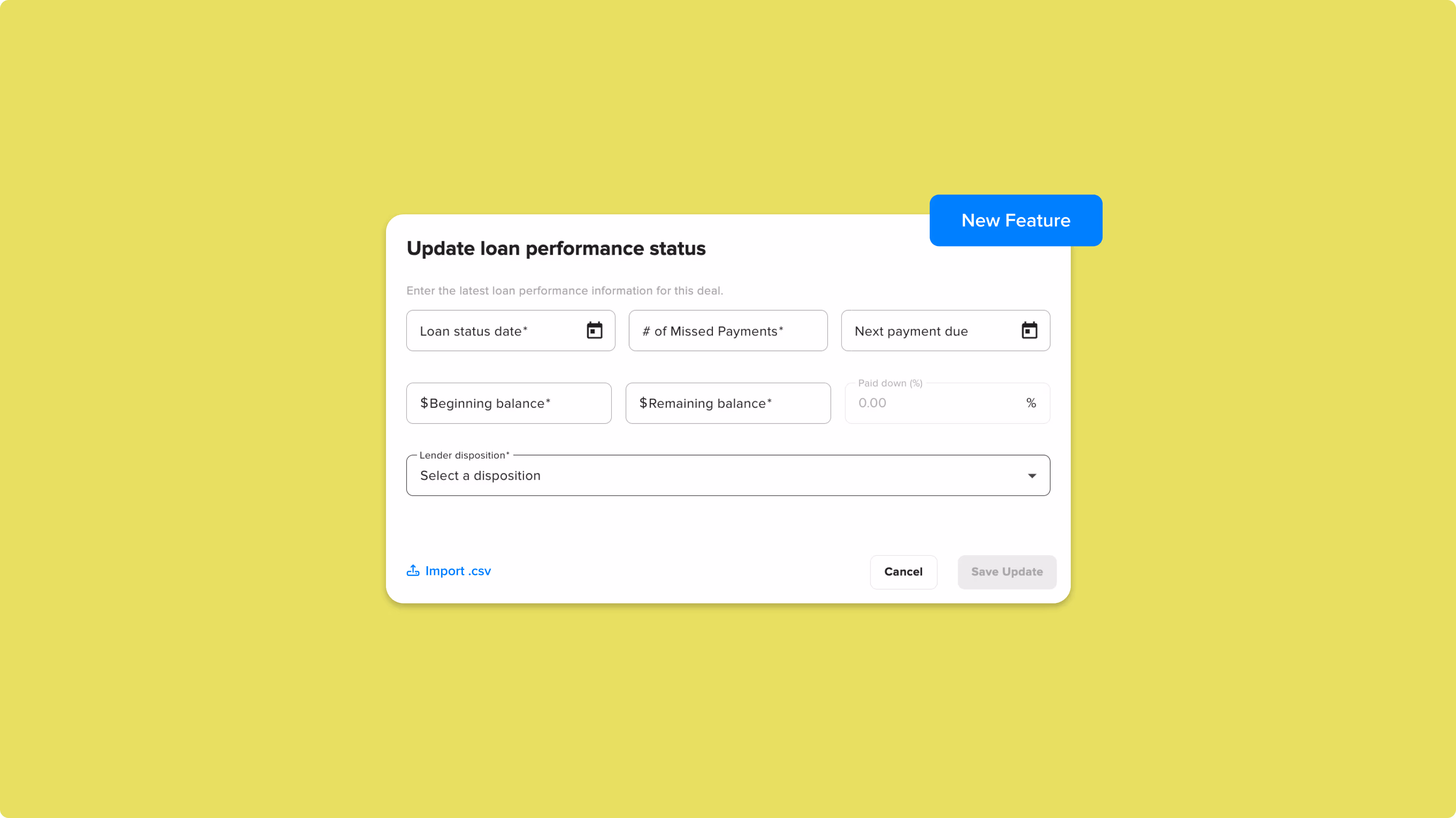 New feature: Loan Performance Tracking
