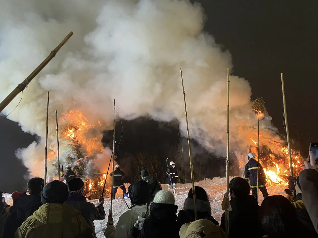 Cultural Ceremony, Fire, dried squid on bamboo sticks