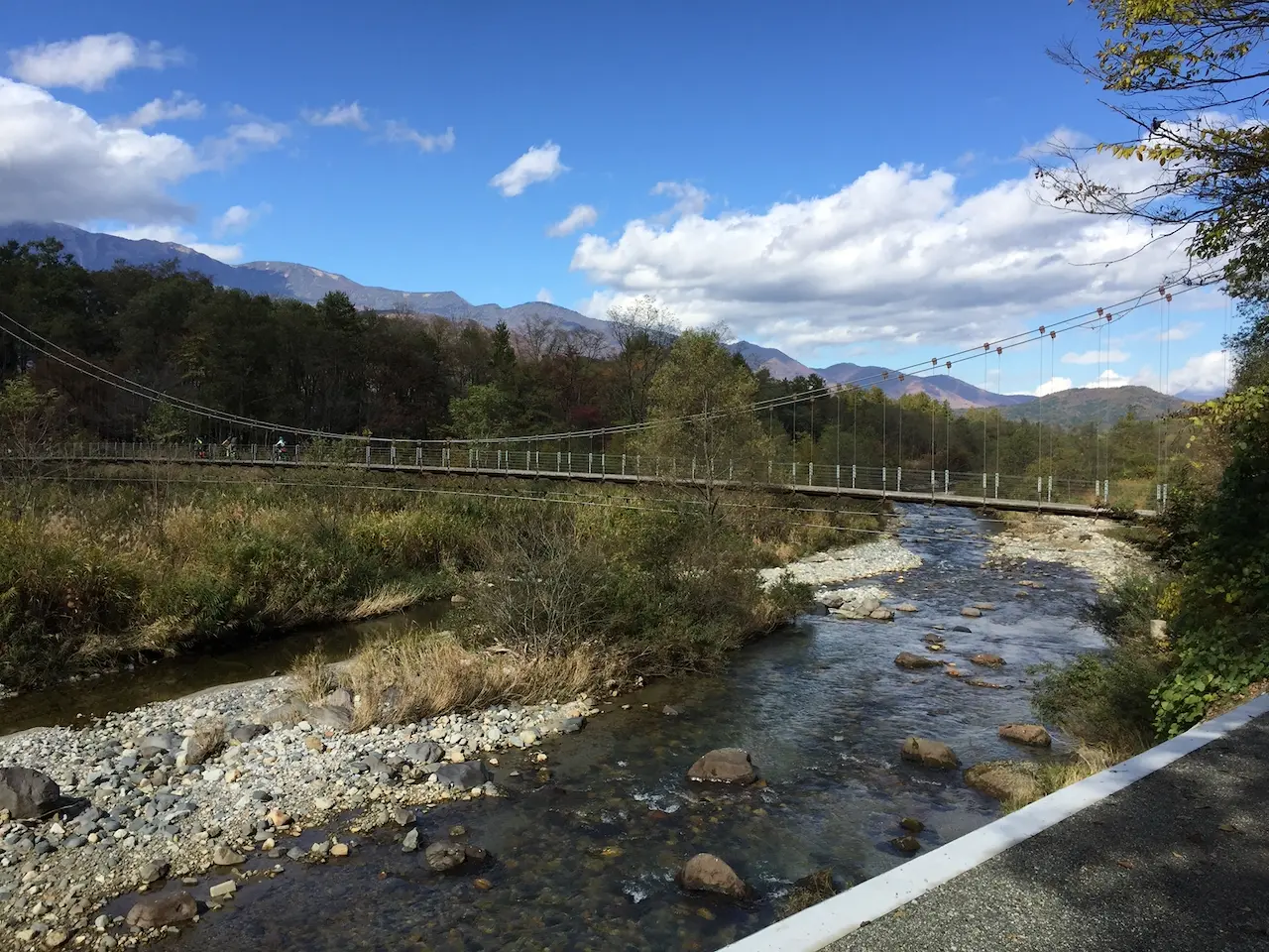 A bride over a river, rural Japan