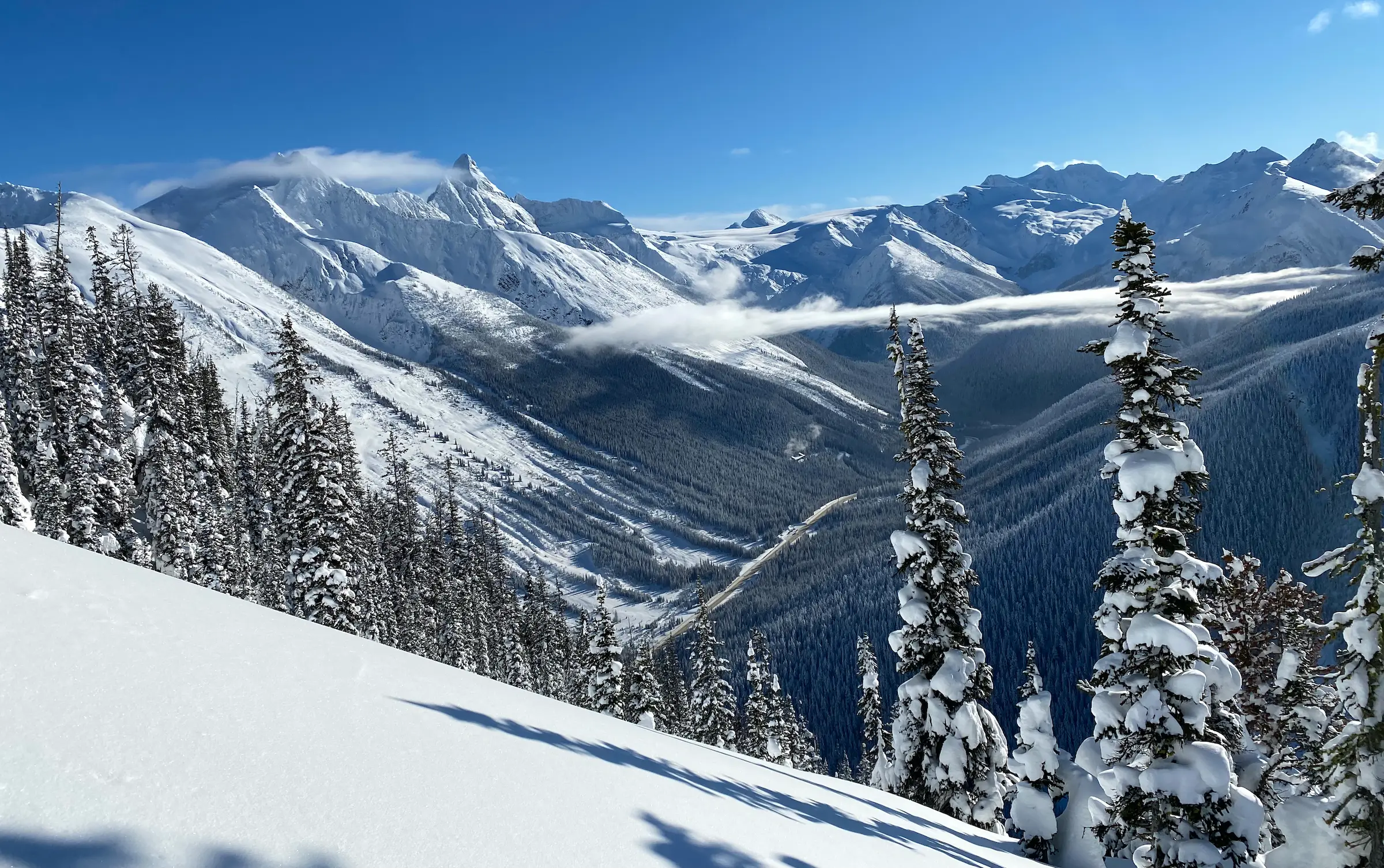 The main Rogers Pass valley