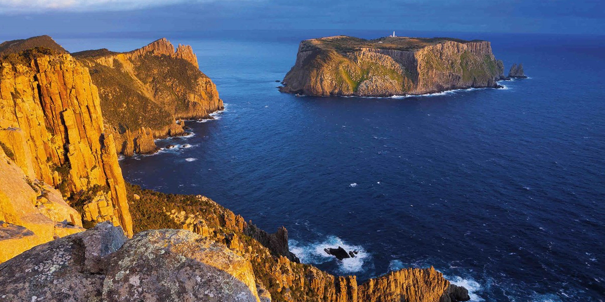 Tasman peninsula during evening light.
