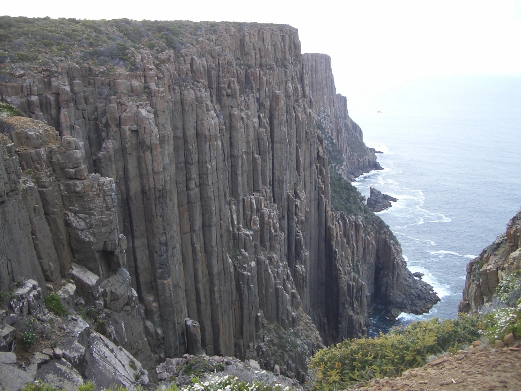 Sea cliff access is tricky from the main land.