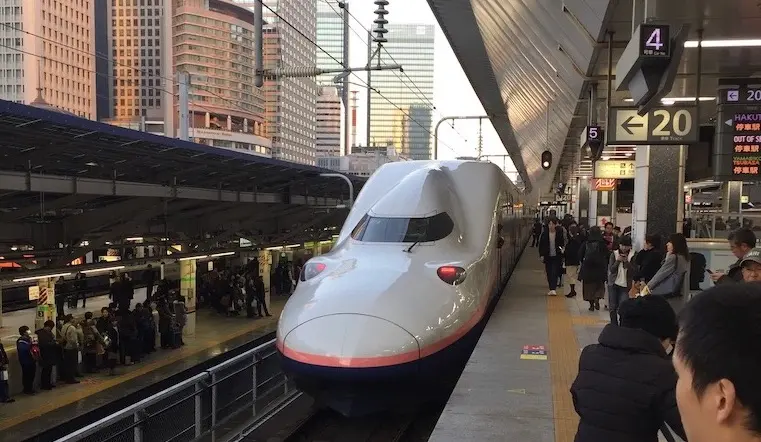 Shinkansen in Tokyo station.