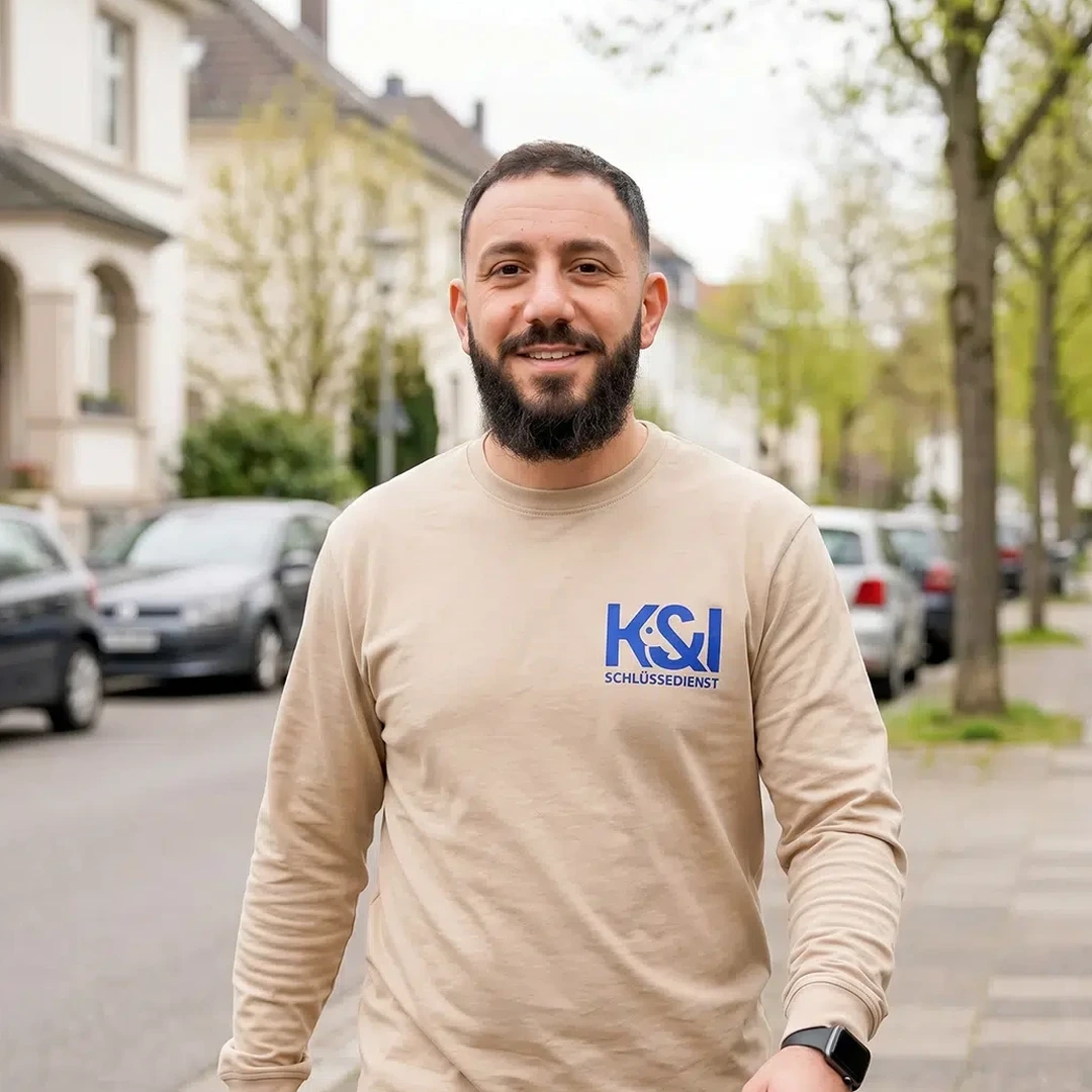 K&I Schluesseldienst Experte mit Autoschluessel bereit fuer Einsatz in Stuttgart Muehlhausen Neugereut