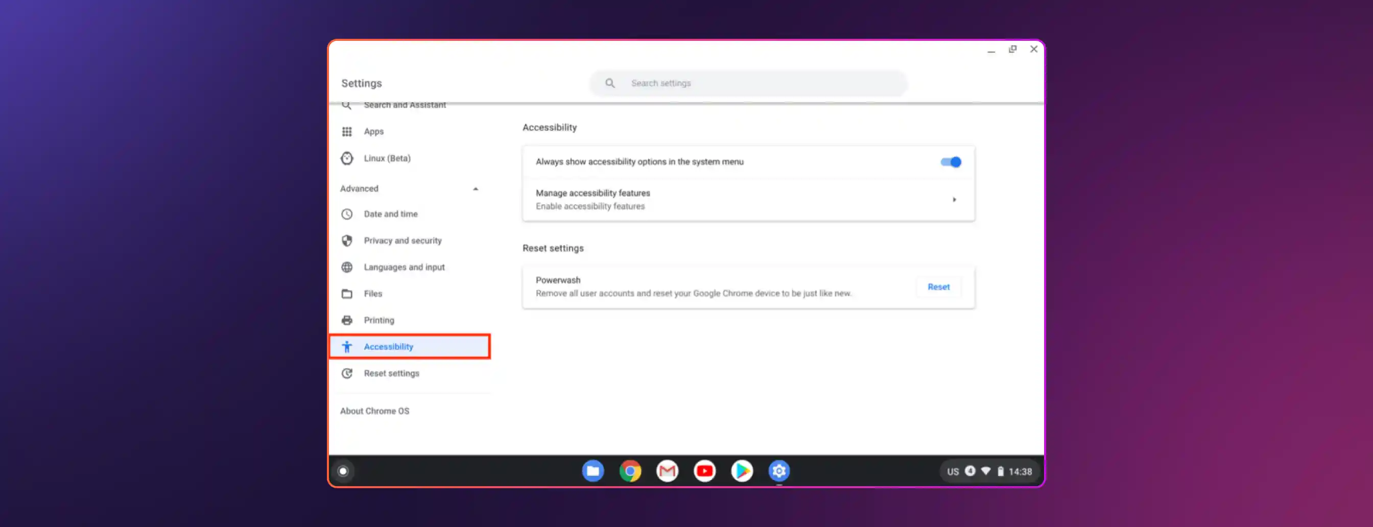Disabling ChromeVox