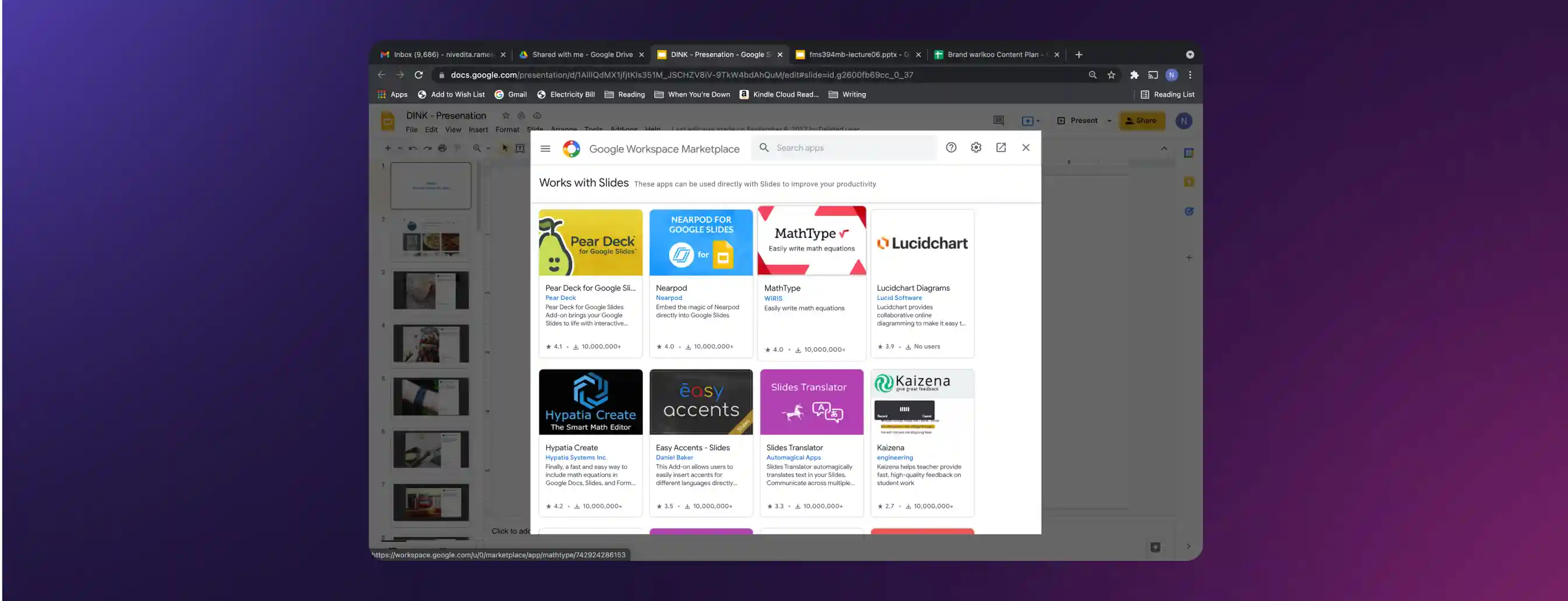 Google Workspace interface