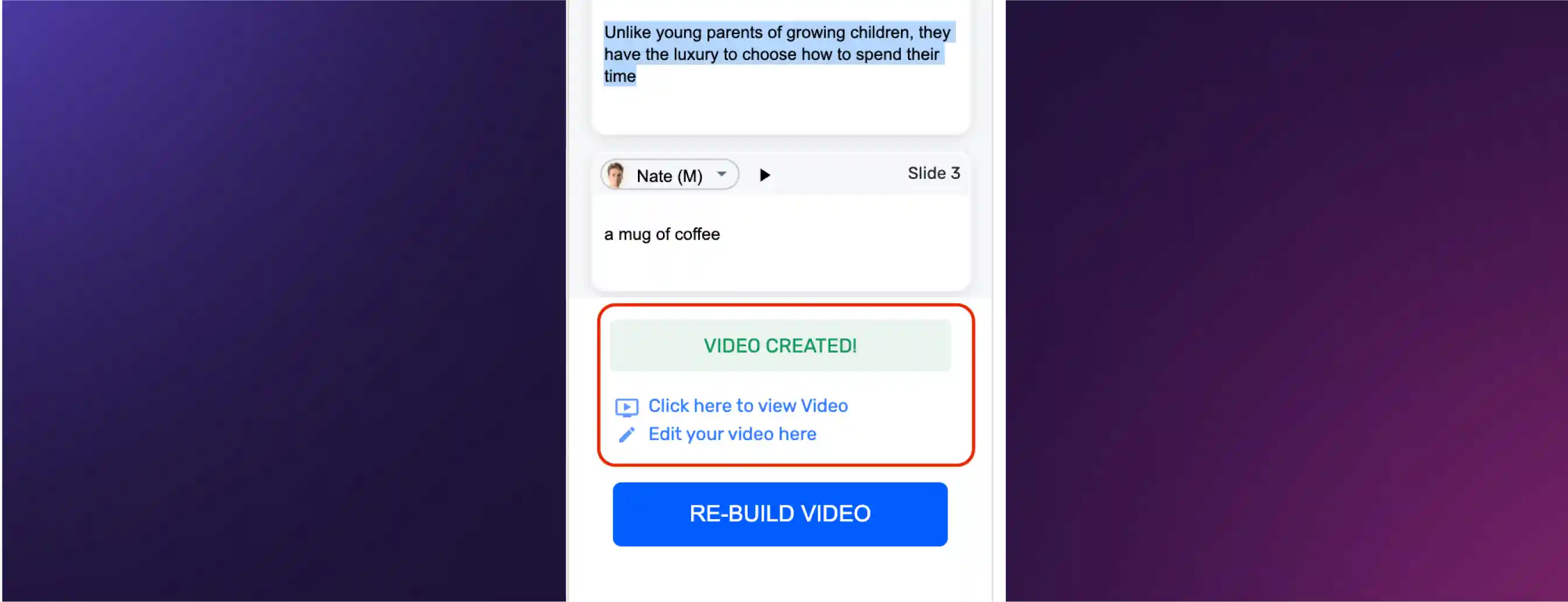 click here to view video