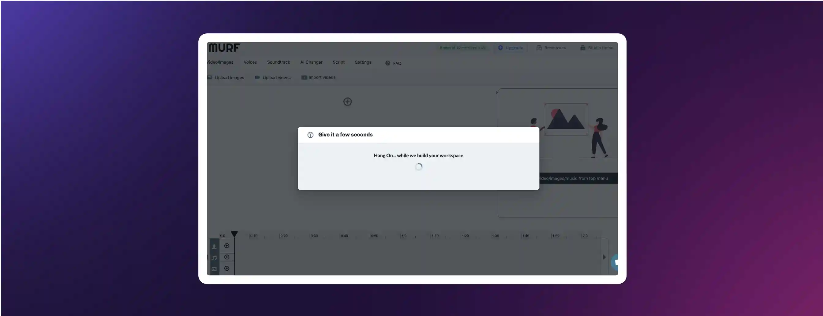 Murf Studio interface