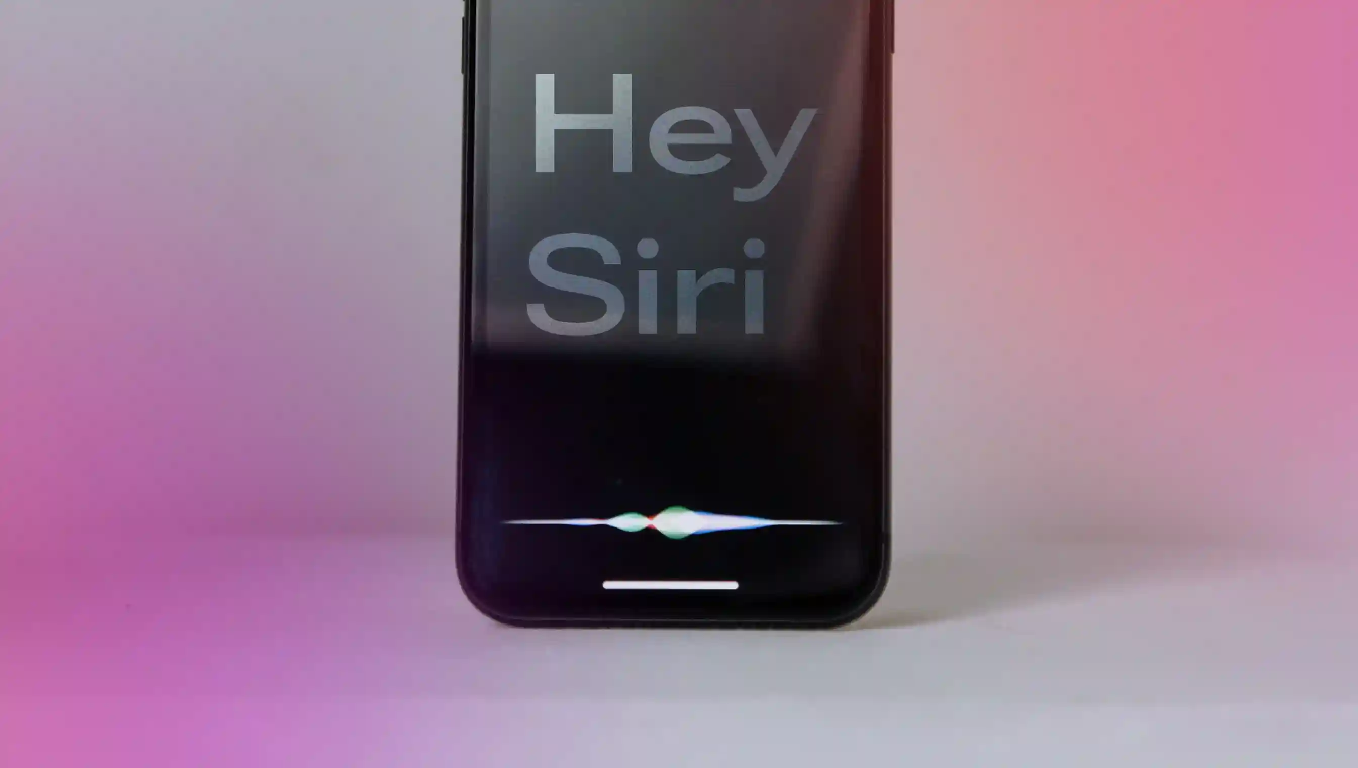 An iphone with the Siri switched on
