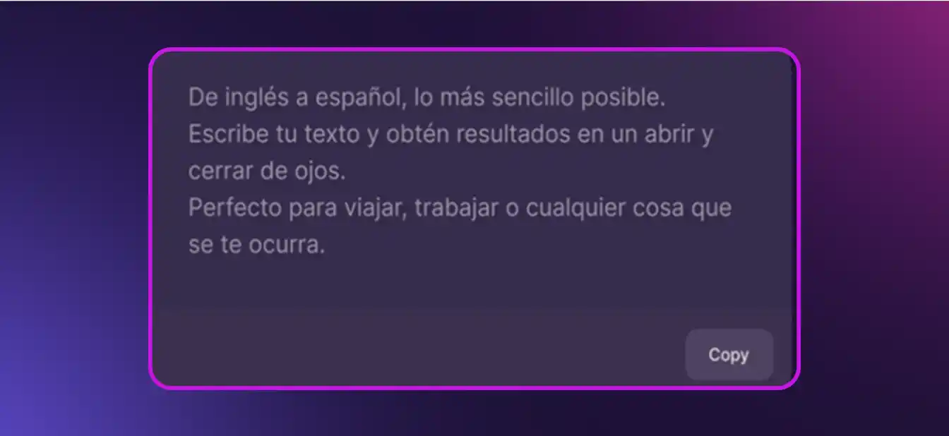 Translation ready for use