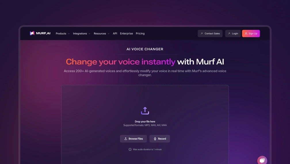 Murf's voice changer
