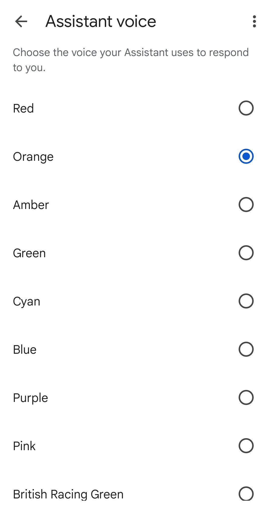 Preview Color-Coded Voices