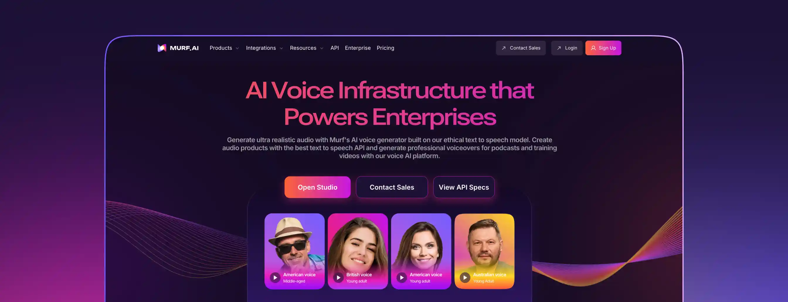 Murf AI homepage