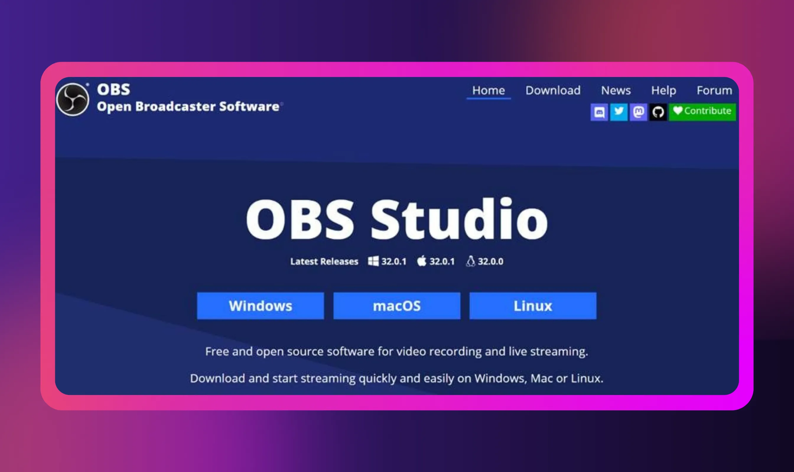 OBS Studio: The Best Free and Open-Source Option