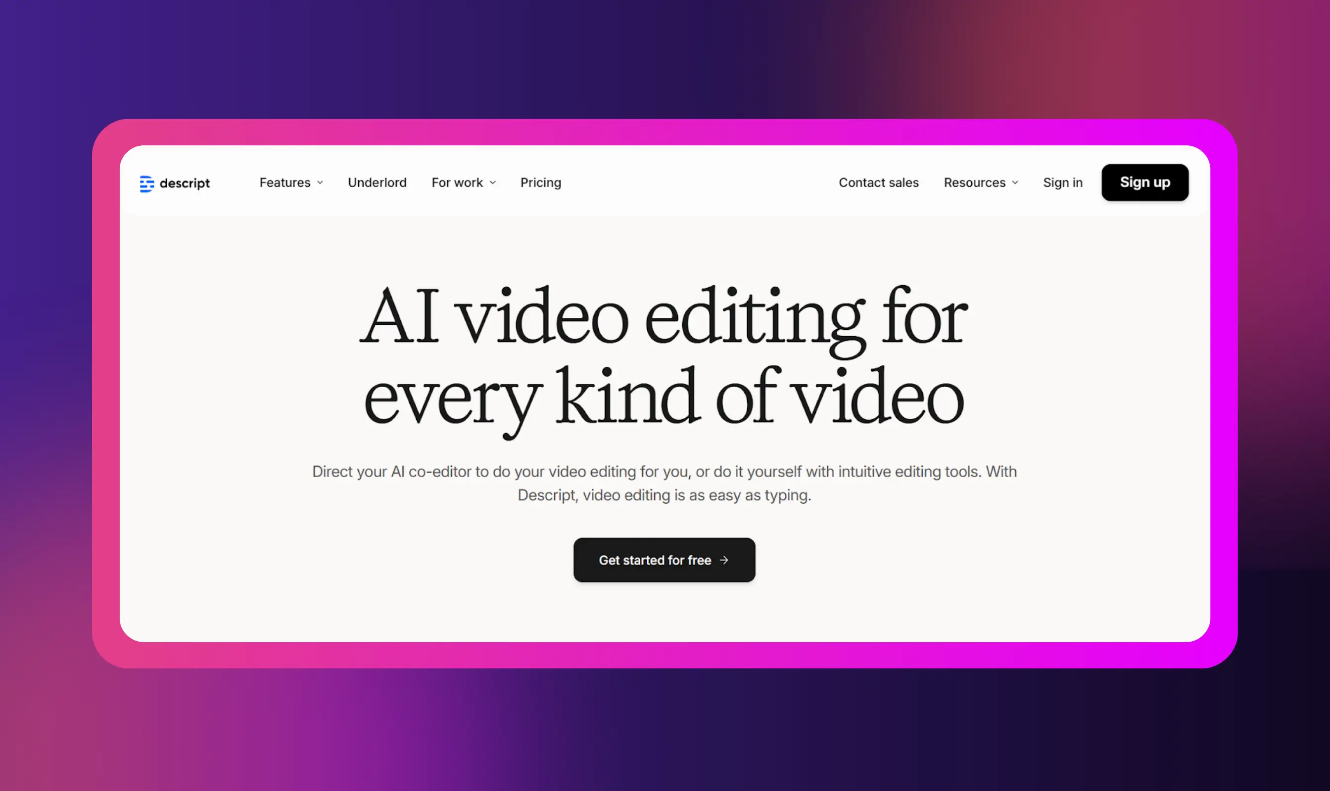 Descript - Top Instagram Video Editing Apps in 2025