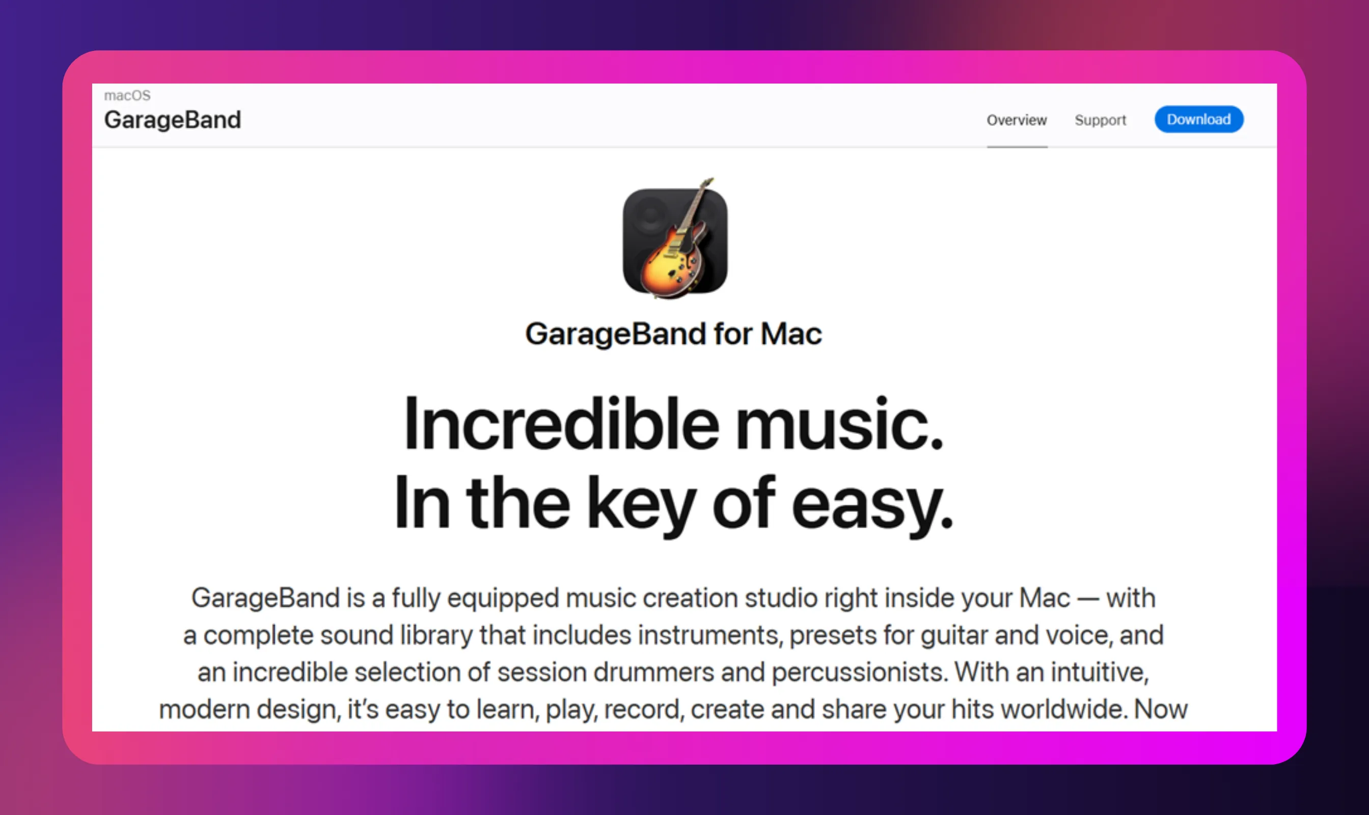 Top Podcast Recording Software Recommendations - GarageBand for Mac