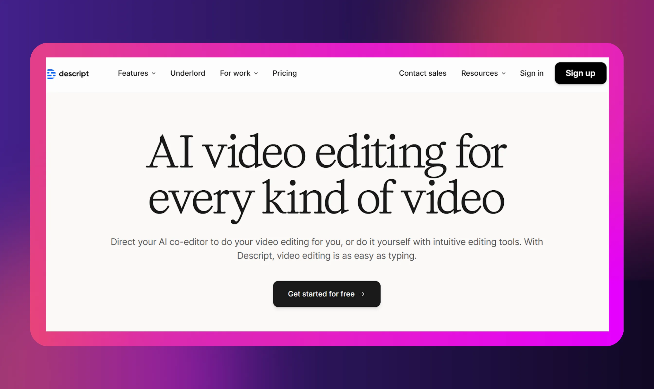 Descript - Top 10 Cartesia Alternatives