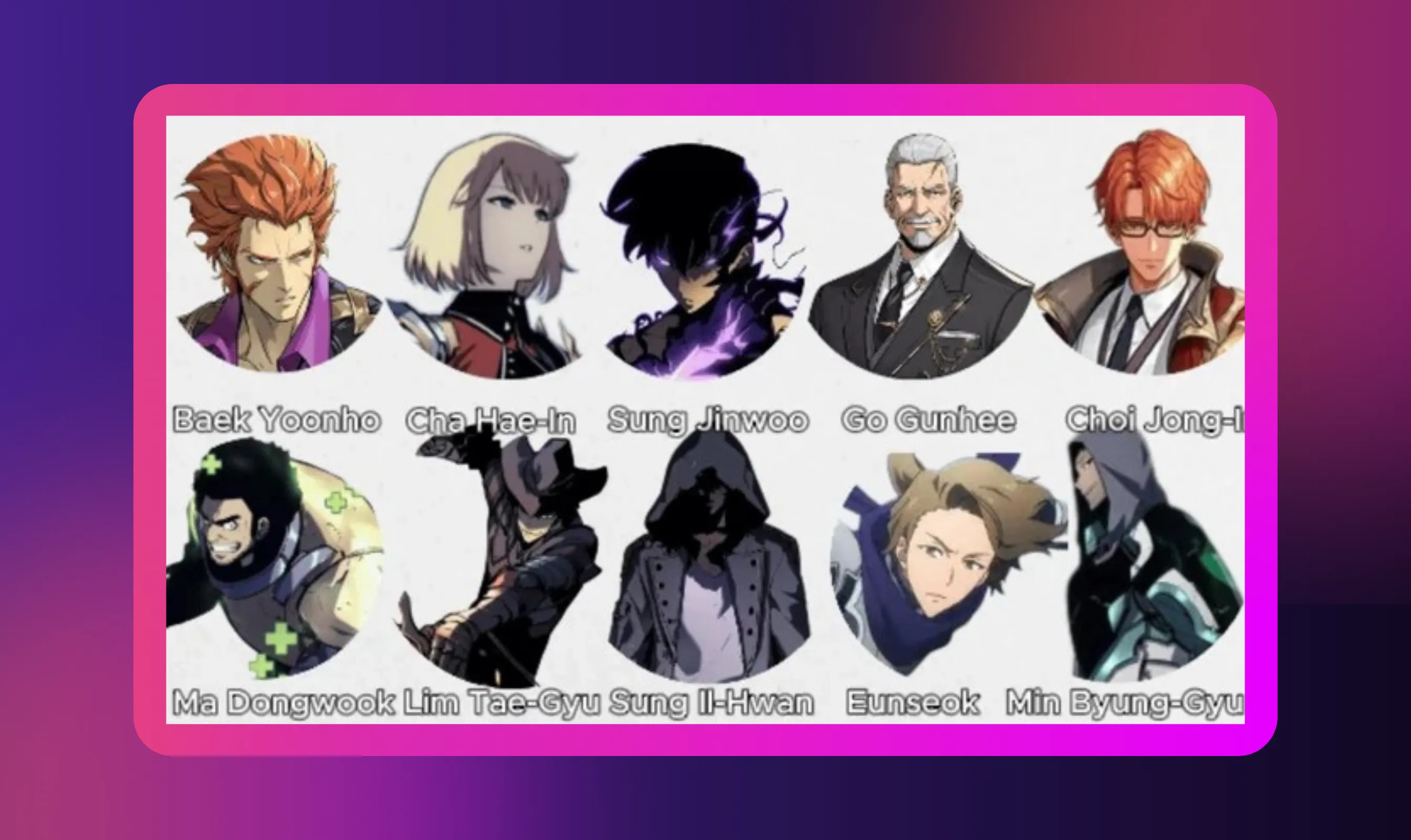 Solo Levelling S-Rank Hunters and Their Voice Actors