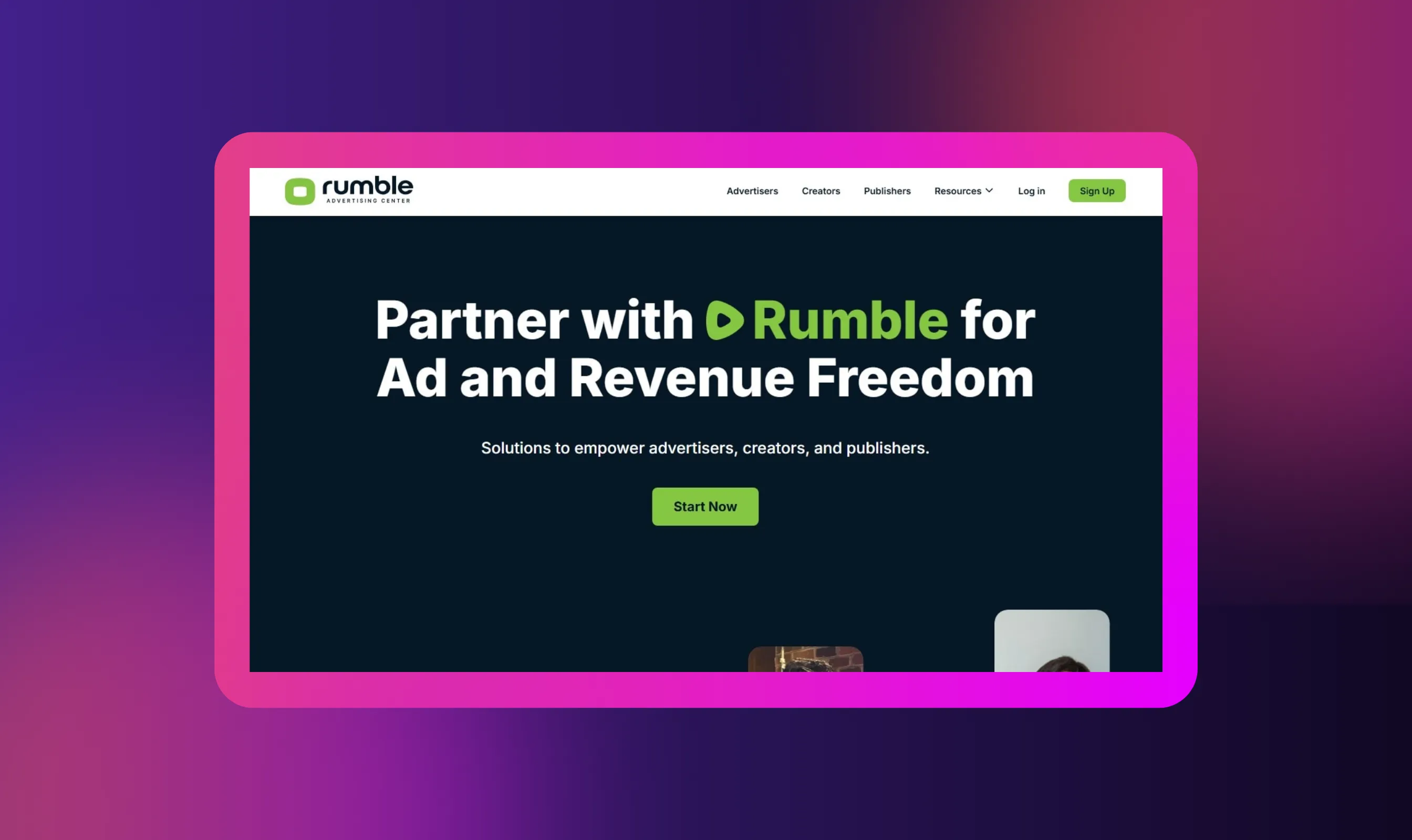 Ad Revenue from Rumble Player