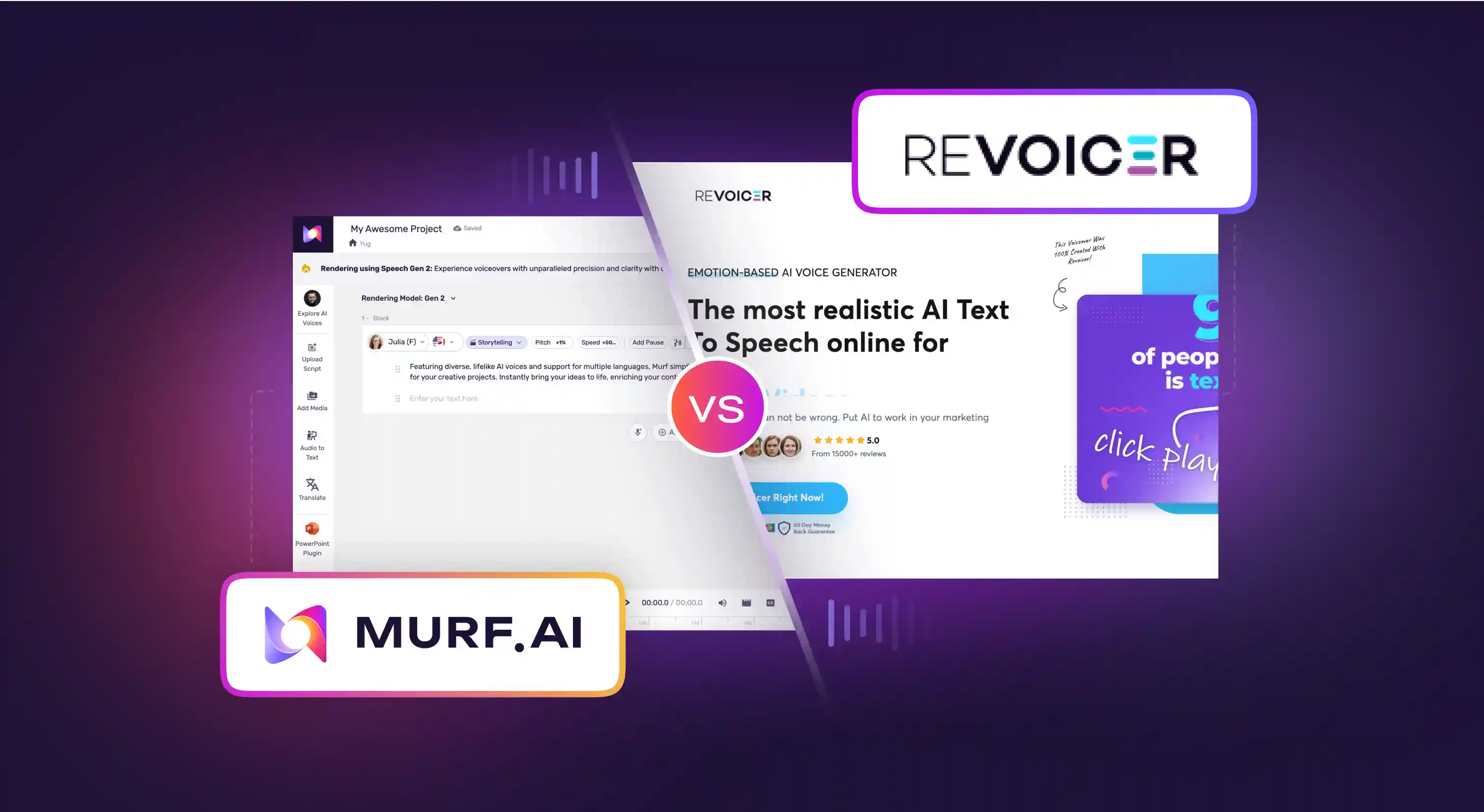 Murf vs. Revoicer: Decoding Similarities and Differences