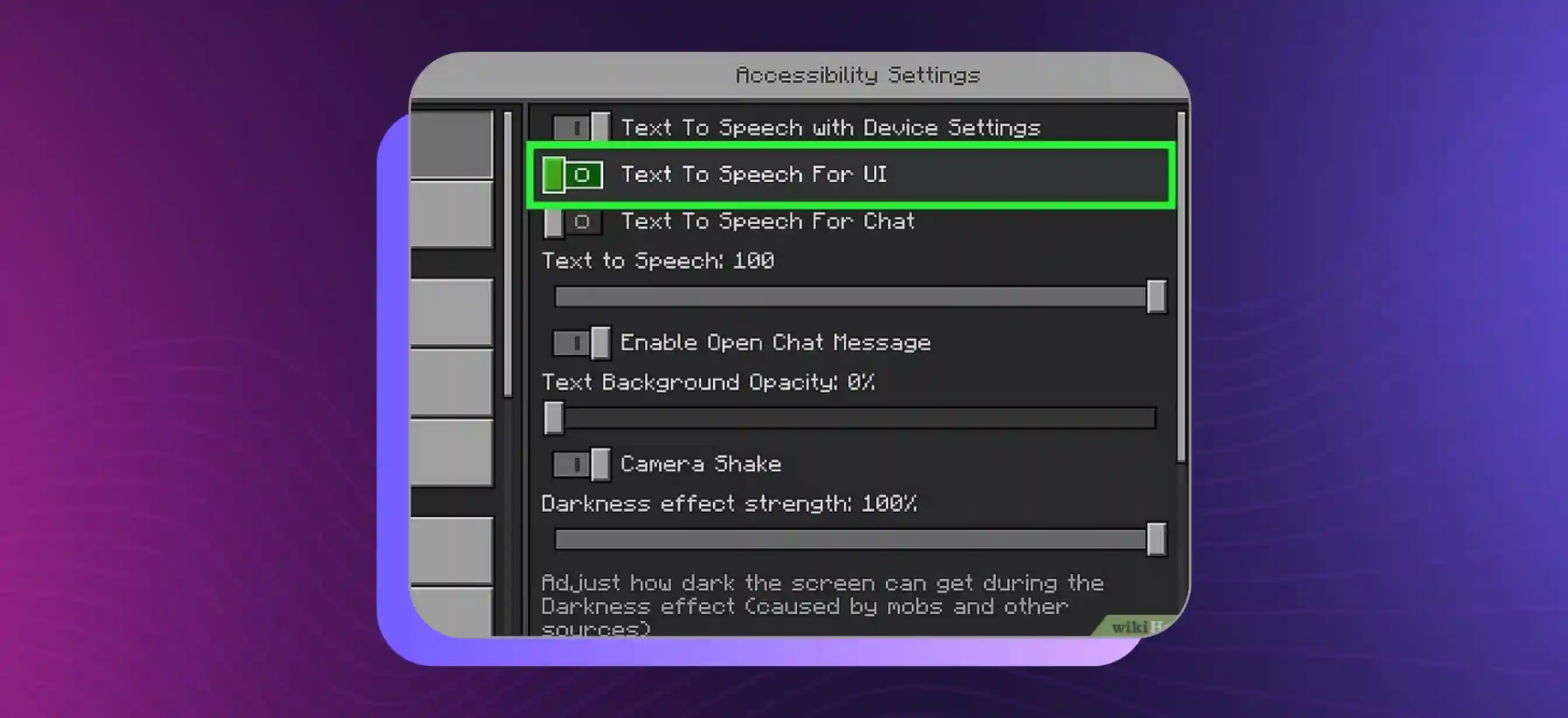 Text to speech for UI