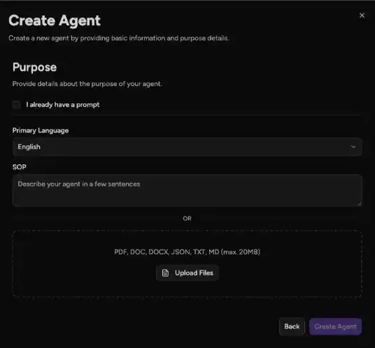 Murf's Agent builder