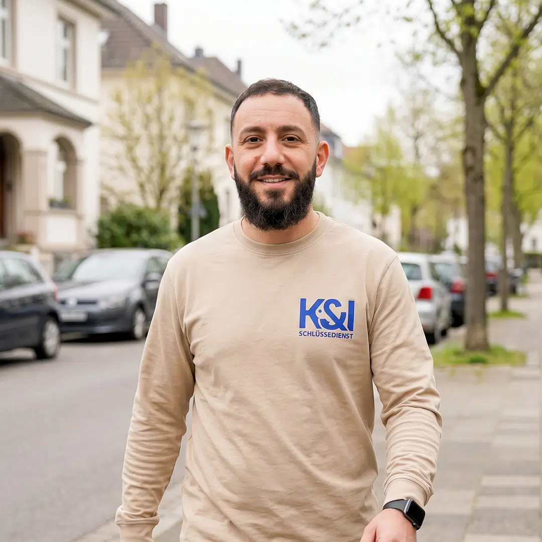 Kahlil Kassem Schlüsseldienst Experte aus Sonnenberg Möhringen Stuttgart, auf ruhiger Wohnstraße mit Allee und Altbauhäusern