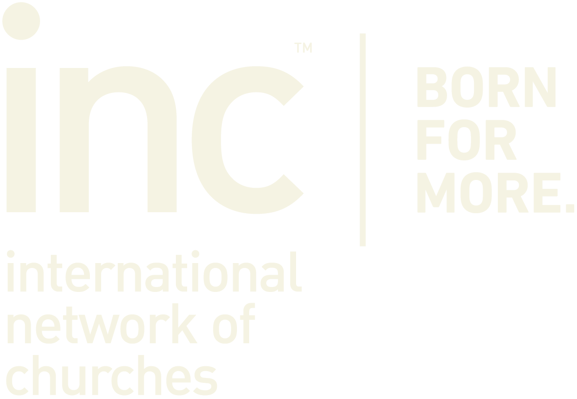 Logo of Inc International Network of Churches with the tagline Born for More.